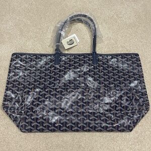 2024 Neutral Navy Goyard St. Louis PM Tote - Rarer Color - Small Size